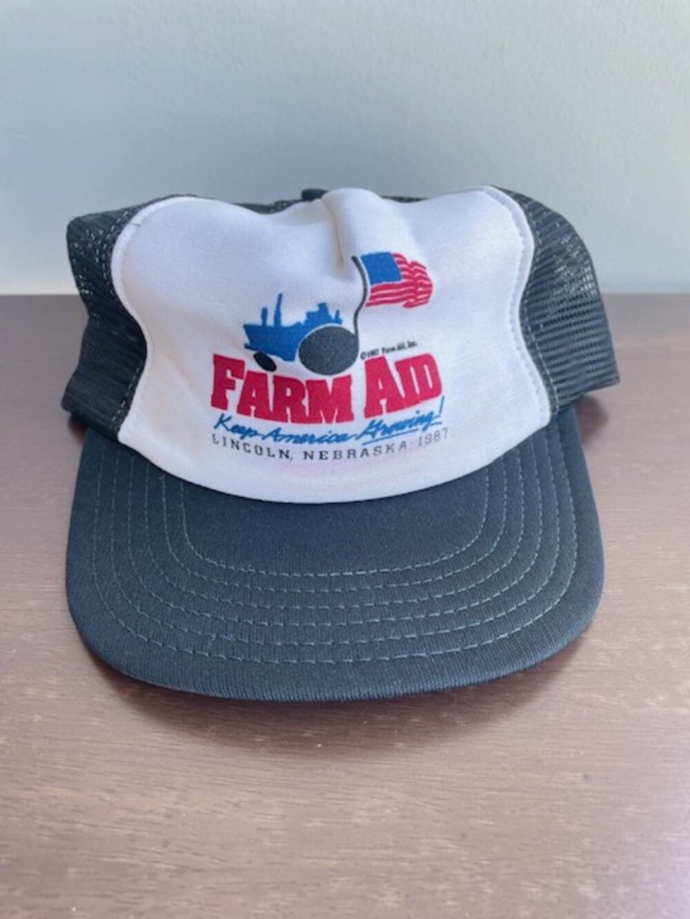 Farm Aid 3 Benefit Concert 1987 Truckers Hat Lincoln Nebraska Made in USA